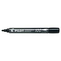 Pilot SCA 100 permanente marker, fijn, ronde punt, zwart, per stuk