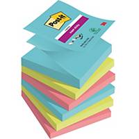Post-it® Super Sticky Z-Notes R330-6SS-COS, couleurs Cosmic, 76 x 76 mm, les 6