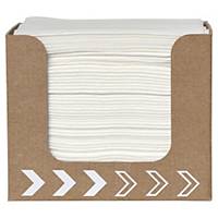 Distributeur de serviettes blanches Duni, 20 x 20 cm, le paquet de 50 pièces