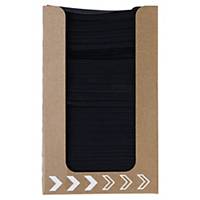 Duni dispenser met zwarte servetten, 20 x 20 cm, pak van 100 stuks