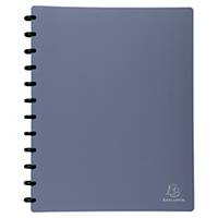 Exacompta display book with 30 removable pockets metal blue