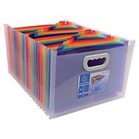Exacompta sorteerbox met 24 vakken, A4, PP, assorti kleuren, per stuk