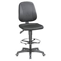 Prosedia 9651 industriële bureaustoel met voetsteun, stof, zwart