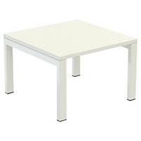 Table basse carrée Paperflow easyDesk pour accueil, blanche