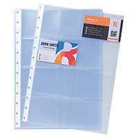 Exacompta pockets refill for business card folder A4 - pack of 10