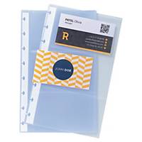 Exacompta A5 Business Card Holder Refills, Translucent, Pack 10