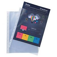 Exacompta Grained Polypropylene A4 Removable Display Book Pockets, Pack 10