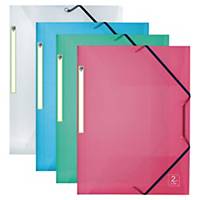 Elba 2nd Life 3-flap folder in PP translucent - pack of 4