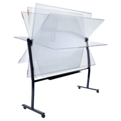 Tableau blanc mobile Rocada, basculant, 120 x 150 cm