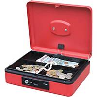 Reskal Cash Box W/Auto Button 250X180X90mm Red