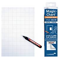 Legamaster 159000 A4 Squared Magic Chart Notes - Pack of 25