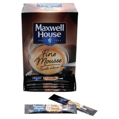 MAXWELL HOUSE Boîte de 100 Stics de café soluble fine mousse emballées  individuellement 180g