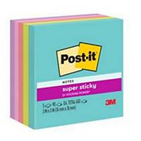 3M 654-5SSMIA Post it Super Sticky Miami Cabinet Notes Pack of 5
