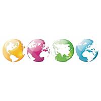 CEP decoratiesticker kleurrijke wereldbollen