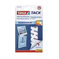 Pastilles adhésives Tesa Tack, transp., paq. 72 unités
