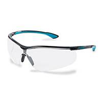 Safety glasses Uvex sportstyle 9193, filter type 2C, black/petrol, clear lens