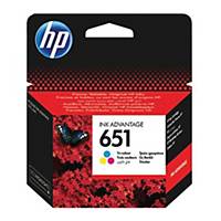 HP inkoustová kazeta 651 (C2P11AE), 3-barevná C/M/Ž