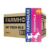 Farmhouse UHT Milk Fresh 1L - Pack of 12 [DR]