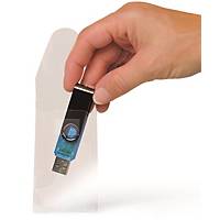 Pochettes pour USB-Stick, Djois 10250, 52.5x90mm, adhésif, transparent, 10pcs.