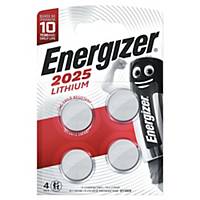 ENERGIZER CR2025 LITHIUM BUTTON CELL BATTERY - PACK OF 4