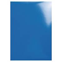 Exacompta Chromolux Glossy 230gsm Card A4 Binding Covers, Blue - Pack of 100