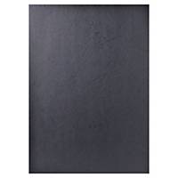 Exacompta Forever Recycled Leather Grain Effect A4 Binding Cover, Black Pack 100