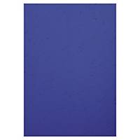 Couverture reliure Exacompta A4 - carte rigide grain cuir - bleu foncé - par 100
