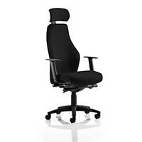 Flexion Black High Back Upholstered Task Chair