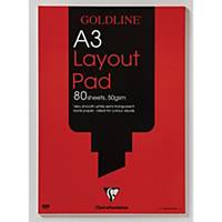 Goldline Layout Pad, A3, 50Gsm, 80 Sheets
