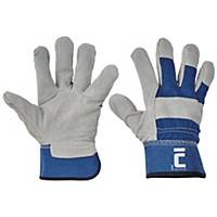 Cerva Eider Combinated Gloves, Size 9, Blue, 12 Pairs