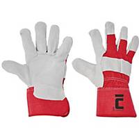 Kombinované rukavice Cerva Eider, veľkosť 11, červené, 12 párov