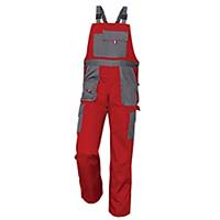 Nohavice s náprsenkou Cerva Max Evolution, veľkosť 52, červené