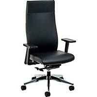 Prosedia Bürostuhl 1F62 Management, hohe Rückenlehne, Leder, schwarz
