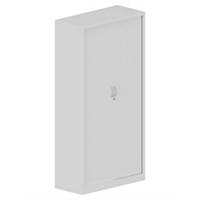 Armário com portas de persiana Lyreco - 1000 x 1980 mm - branco/branco