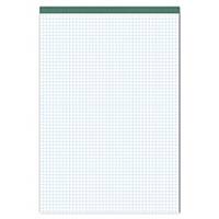 Notepad Ursus Green A5+, 4 mm squared, 70 g/m2, 100 sheets