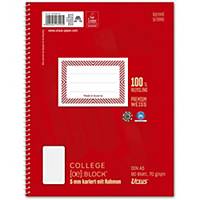 College block Ursus Green A5+, 5 mm squared, 80 sheets