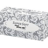 wepa Kosmetiktuch Super Soft 205059, 2-lagig, 21 x 20,5 cm, weiß, 100 Stück