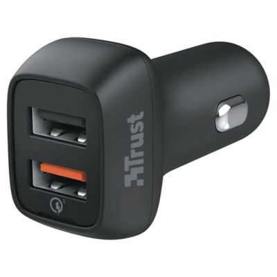 Auto Schnellladegerät 2 x USB Trust, 20 Watt, schwarz