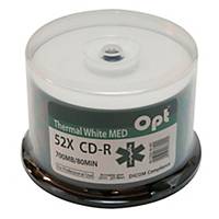 Pack de 50 CD Thermal White MED para impressão térmica laser