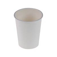 Bicchiere di caffè in cartone da 2 dl, bianco, confezione da 50 pezzi