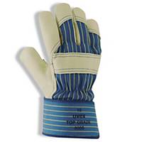 Uvex leather gloves, top grade 8000, EN388 3143, size 10, PKG of 10 pairs