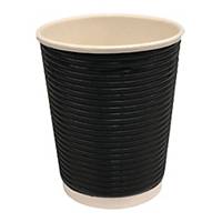 Heat Barrier Cup 8oz - Pack of 25 Black