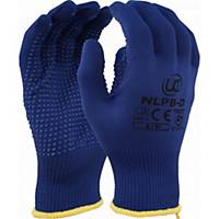 Polka Dot Grip Gloves 9 Blue