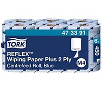 Pack de 6 bobinas Tork Reflex - 150 m - Folha dupla - azul