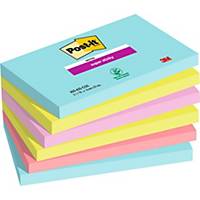 Post-it® Super Sticky Notes, Cosmic kleuren, 76 x 127 mm, per 6 blokken