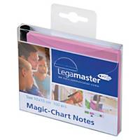 Fogli elettrostatici Legamaster Magic Chart 10 x 10 cm rosa - conf. 100