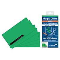 Notes Magic Chart - électrostatiques - 10 x 20 cm - vertes - bloc de 100