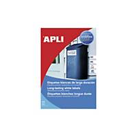 Etiquetas adhesivas de PES Apli 12113 - 99,1 x 38,1 mm - blanco - Caja de 280