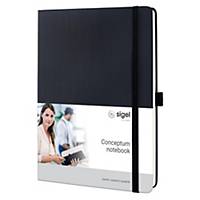 Sigel Notizbuch Conceptum CO117, iPad, kariert, Hardcover, 194 Seiten, schwarz