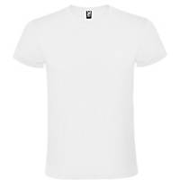 Camiseta de manga corta ROLY Atomic de 150 g/m2 100 algodón. blanco. Talla XXL